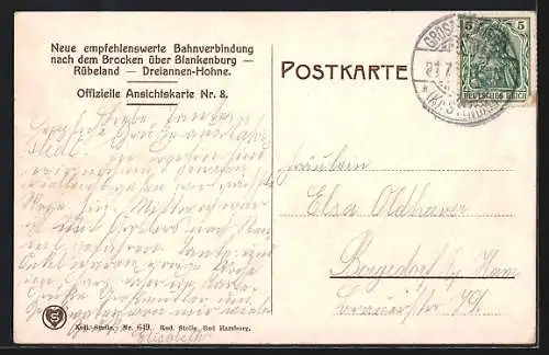 AK Schierke, Ortsansicht aus der Vogelschau