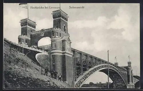 AK Levensau, Hochbrücke, Seitenansicht