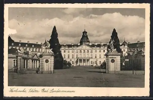 AK Karlsruhe, Schloss-Badisches Landesmuseum