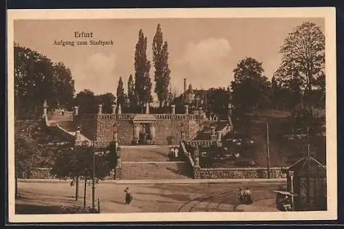 AK Erfurt, Aufgang zum Stadtpark