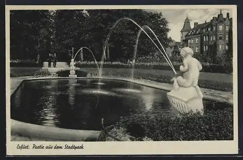 AK Erfurt, Wasserfontänen im Stadtpark