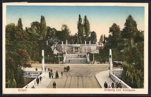 AK Erfurt, Aufgang zum Stadtpark