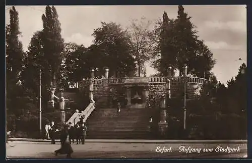 AK Erfurt, Aufgang zum Stadtpark