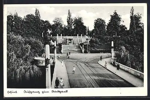 AK Erfurt, Aufgang zum Stadtpark