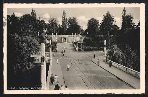 AK Erfurt, Aufgang zum Stadtpark