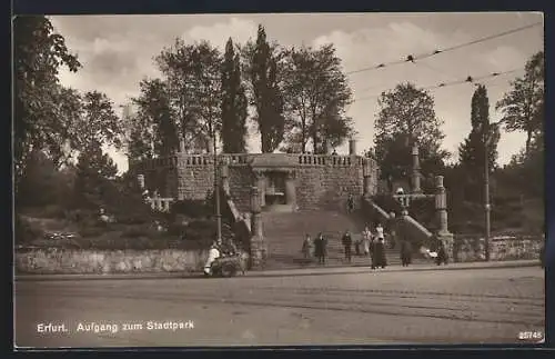 AK Erfurt, Aufgang zum Stadtpark