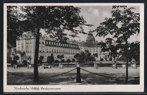 AK Karlsruhe, Schloss Landesmuseum