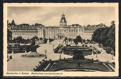 AK Karlsruhe in Baden, Badisches Landesmuseum