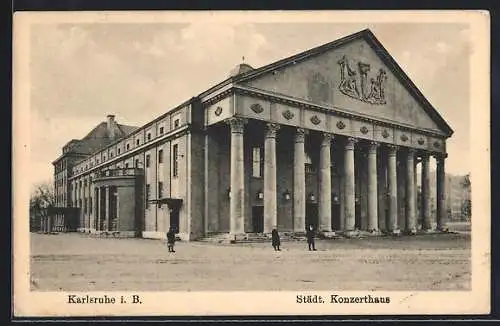 AK Karlsruhe i. B., Städtisches Konzerthaus