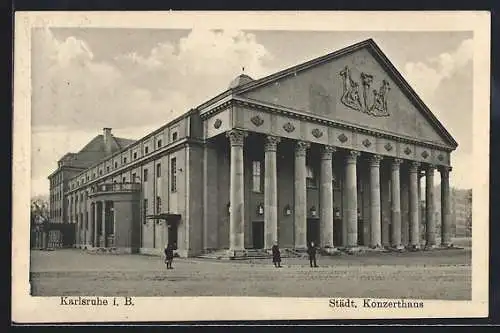 AK Karlsruhe i. B., Städtisches Konzerthaus