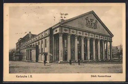 AK Karlsruhe i. B., Städtisches Konzerthaus