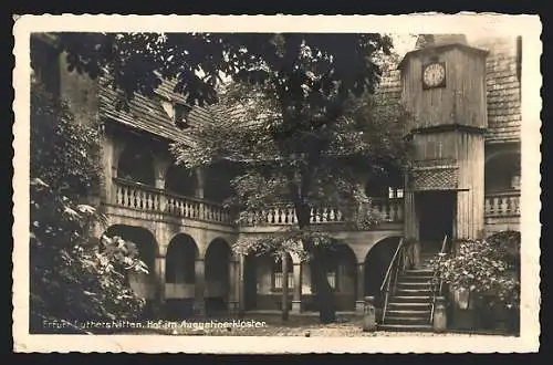 AK Erfurt, Lutherstätten, Hof im Augustinerkloster