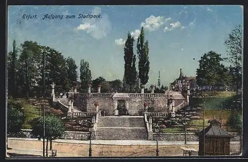 AK Erfurt, Aufgang zum Stadtpark