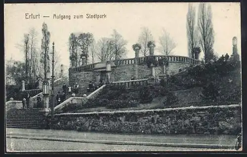 AK Erfurt, Aufgang zum Stadtpark