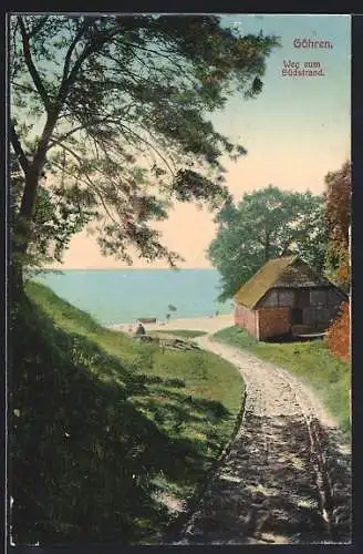 AK Göhren / Rügen, Weg zum Südstrand