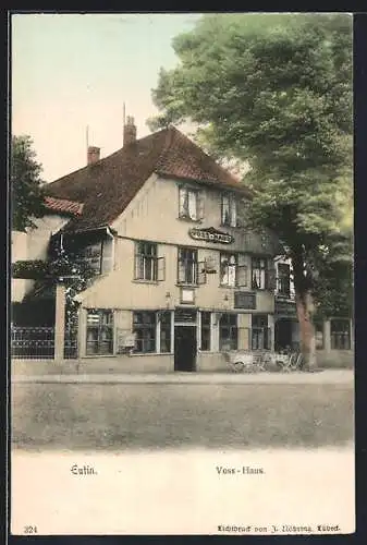 AK Eutin, Strassenpartie am Hotel-Voss-Haus