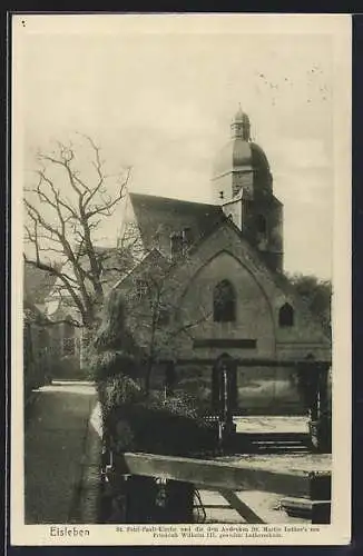 AK Eisleben, St. Petri-Pauli-Kirche und die Lutherschule