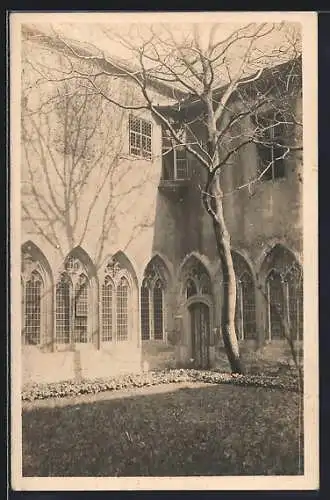 AK Erfurt, Kreuzgang mit Fenster der Lutherzelle im Augustinerkloster