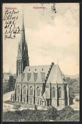 AK Hannover, Blick auf die Pauluskirche