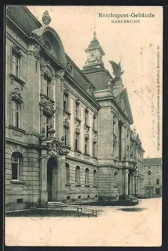 AK Karlsruhe, Reichspost-Gebäude