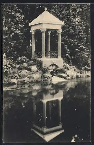 AK Donaueschingen, Ausfluss der Donauquelle