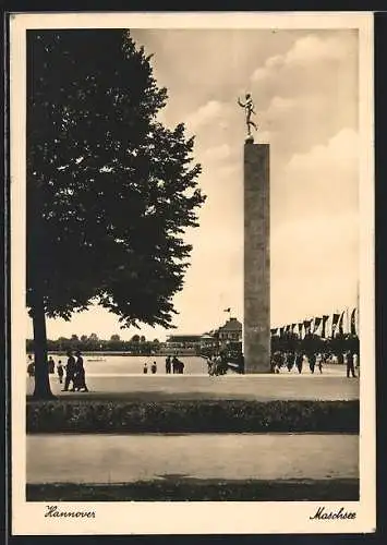 AK Hannover, Turm und Denkmal am Maschsee