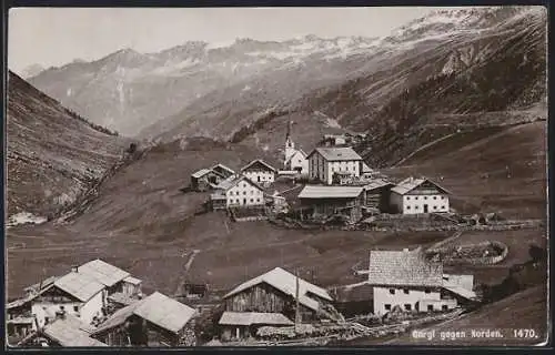 Foto-AK Fritz Gratl: Gurgl, Panorama gegen Norden