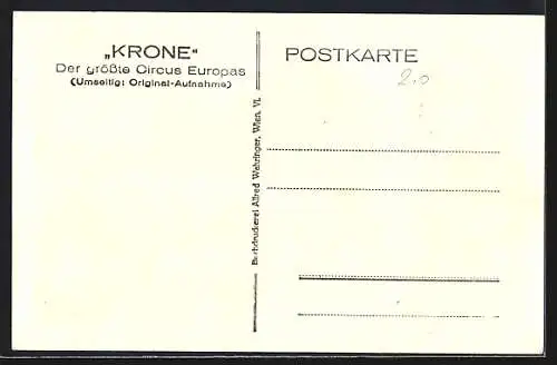 AK Zirkus Krone, Direktor Carl Krone und Gemahlin, Elefanten-Dressur