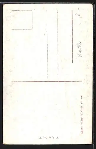 Künstler-AK Josef Süss: Rauchende Zigeunerin mit Kopftuch