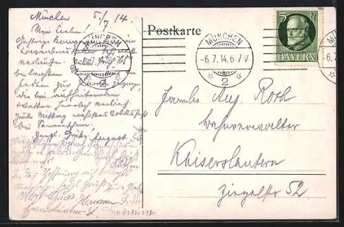 Künstler-AK Anton Hoffmann - München: Soldaten in Formation beim Marsch