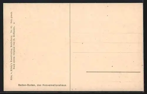 Künstler-AK Heinrich Hoffmann: Baden-Baden, Konversationshaus