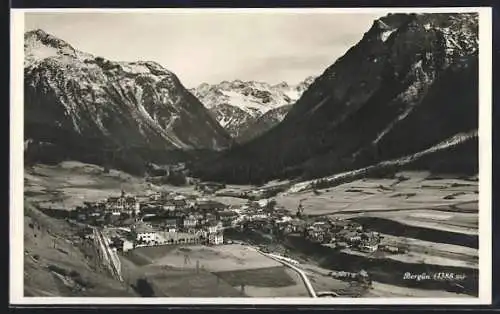 AK Bergün, Teilansicht mit Bergen