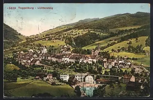 AK Toggenburg, Lichtensteig, Teilansicht mit Kirche