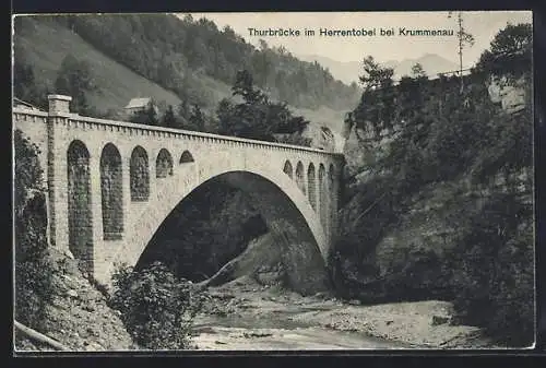 AK Krummenau, Thurbrücke im Herrentobel