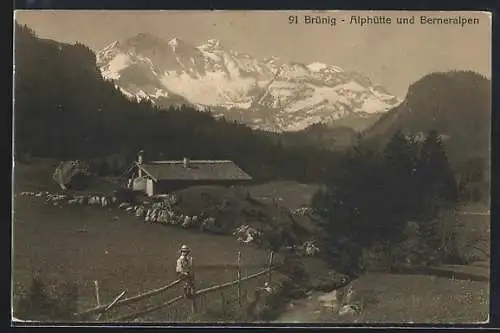 AK Brünig, Alphütte und Berneralpen