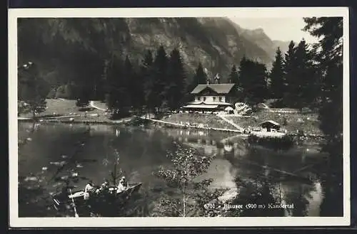 AK Blausee /Kandertal, Hotel mit Bergen