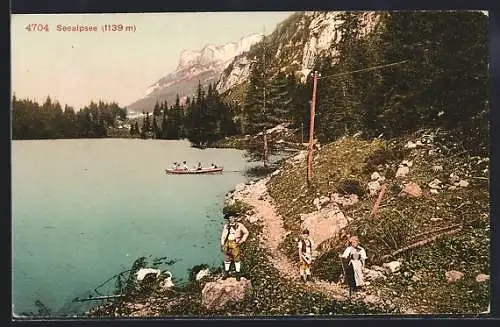 AK Seealpsee, Teilansicht mit Ausflüglern