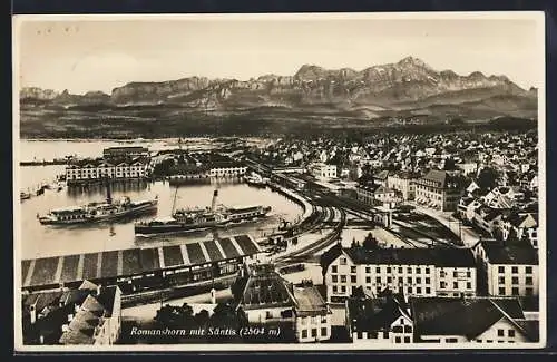 AK Romanshorn, Panorama mit Säntis