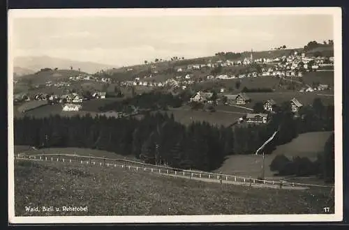 AK Wald, Teilansicht mit Birli und Rehetobel