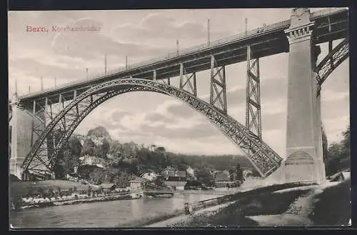 AK Bern, Blick auf die Kornhausbrücke