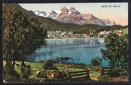 AK St. Moritz, Ansicht über den See