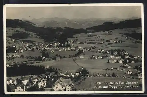 AK Trogen, Gasthaus Birt-Speicher, Blick auf Trogen und Landmark