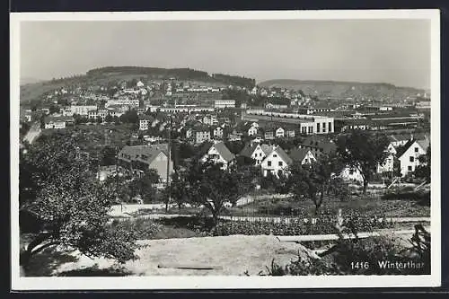 AK Winterthur, Blick über die Dächer