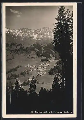 AK Parpan, Ortsansicht gegen Rothorn