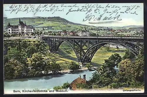 AK Bern, Kirchenfeldbrücke und Museum