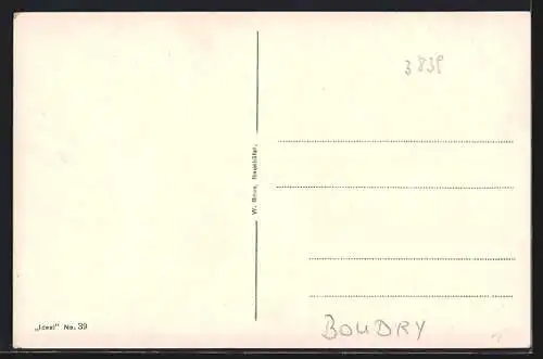 AK Boudry, Ortsansicht aus der Vogelschau