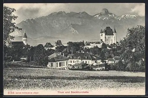 AK Thun, Gesamtansicht mit Stockhornkette