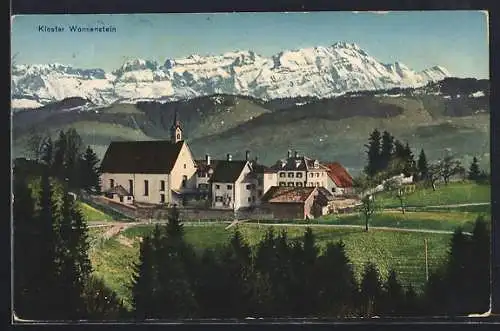 AK Schlatt-Haslen, Blick auf das Kloster Wonnenstein mit Bergen