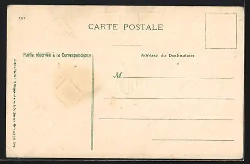 AK Briefmarkensprache, A beintôt!, Un baiser, Je vous aime