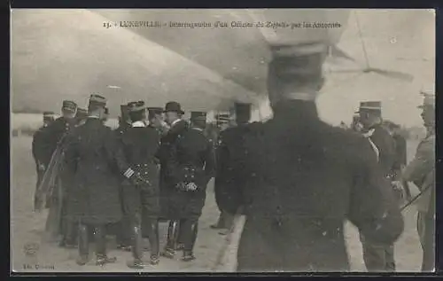 AK Lunéville, Interrogatoire d'un Officier du Zeppelin par les Autorites